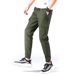 Fashion Casual Pants Cargo Trousers with Side Pockets