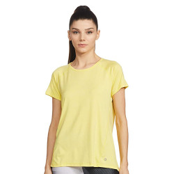 Half Sleeve Round Neck T-Shirt Yellow